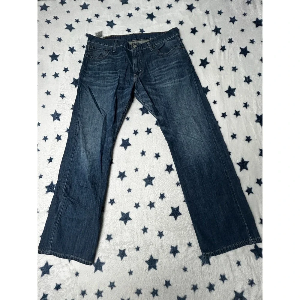 Levi's 514 Jeans Mens 36x30 Blue Straight Fit Denim Medium Wash Casual Pants